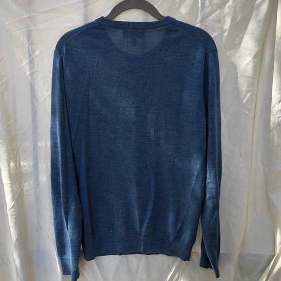 BONOBOS Blue Wool Crewneck Sweater - Picture 2 of 3